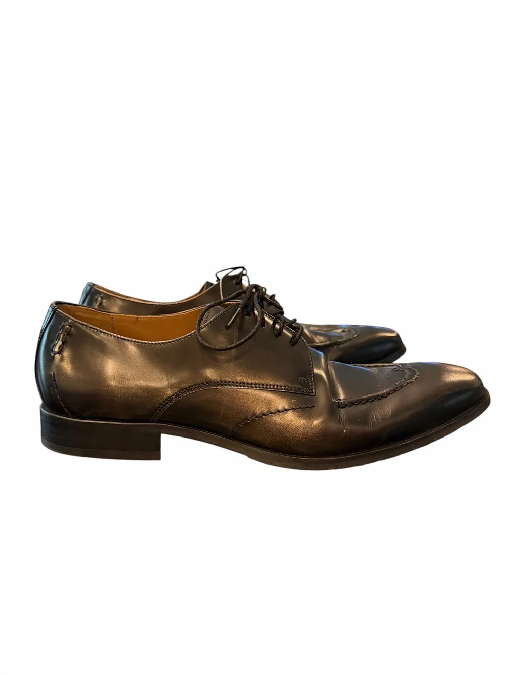 Moral Code Black Wingtip Oxfords Size 10M Scrupulous 32992 Lace Up Leather